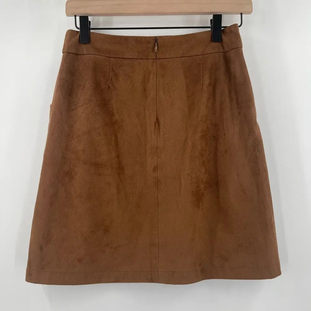 BB DAKOTA Skirt Size 0 Faux Suede Steve Madden Country Western Cowgirl Cowboy